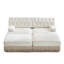 Causeuse avec 2 repose-pieds (beige)