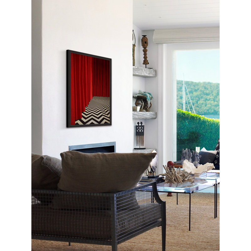 «Black Lodge Red Room» par Dean Sauls - impression encadrée, H 18 po x l 12 po x P 1,5 po