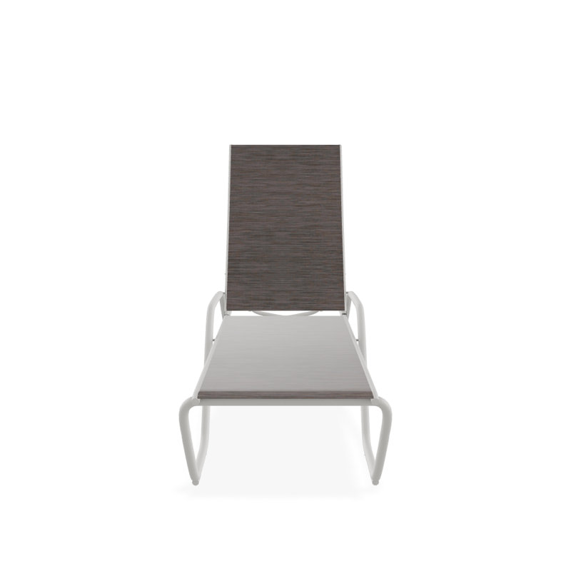 Chaise longue inclinable Gardenella, Neige texturée, James