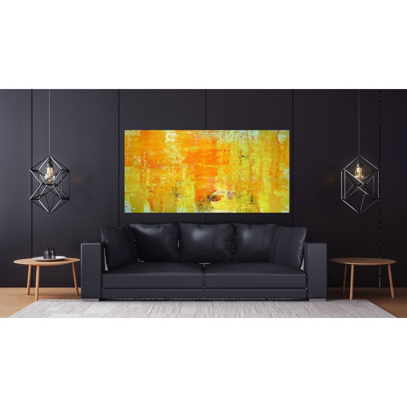 Happy Print by John Beard, 36" H x 72" W x 1.5" D, Unframed