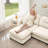 Modular Sectional L Shaped Couch With Ottoman,Soft Chenille Fabric,Ergonomic Design,Tufted Cushion Backrest Design