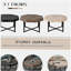 Table basse octogonale en bois avec patchwork de style rustique 30 pouces-281945311