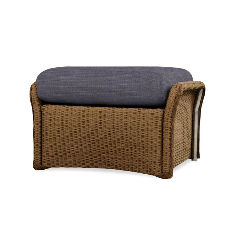 Weekend Retreat Outdoor Ottoman, Beach Navy, Mink