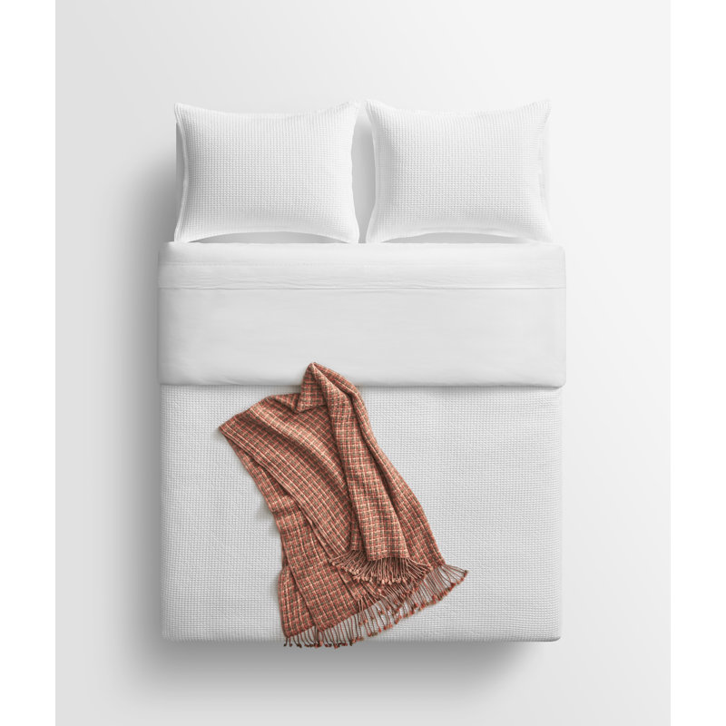 Chaperone Hand Woven Throw Blanket, Orange
