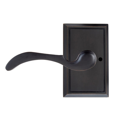 Levier d'intimité Bravura 903-1 sur rosace rectangulaire traditionnelle en bronze huilé - droite