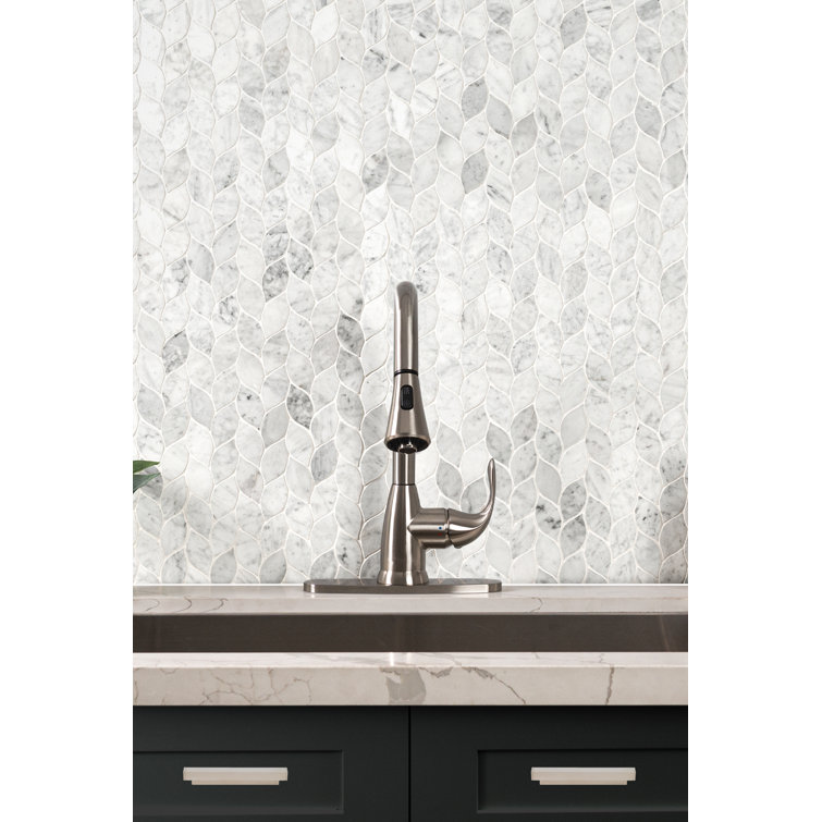 Carrara White Blanco 12 in. x 13 in. Honed Marble Floor and Wall Tile (10.8 sq. ft./Case)