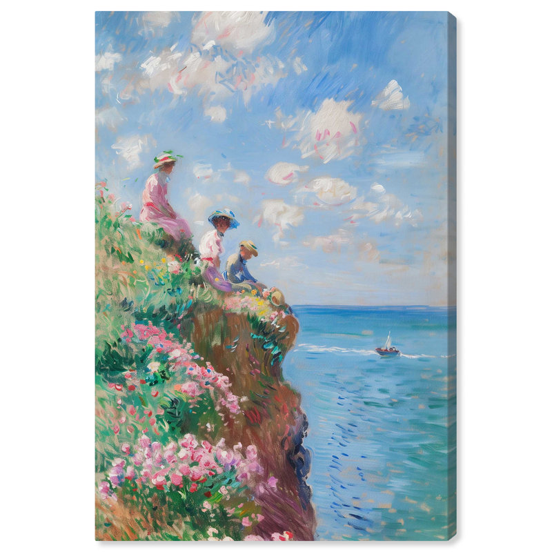 Large Blue and Green Impressionist Canvas Wall Art