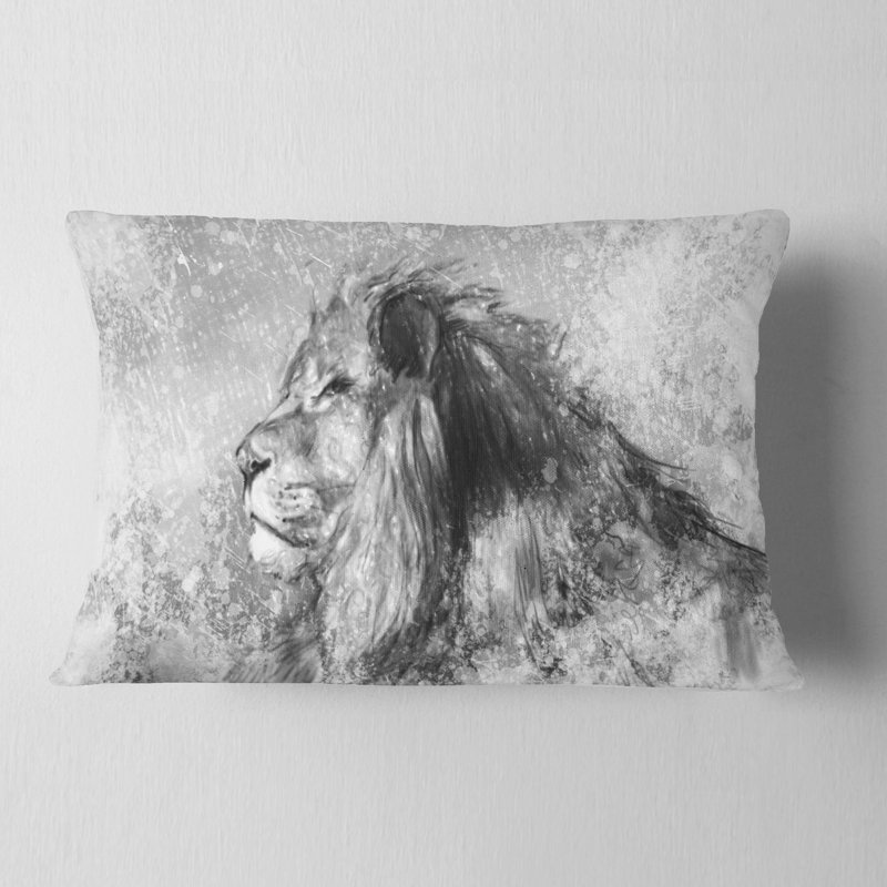 Coussin lombaire abstrait, 12 po x 20 po