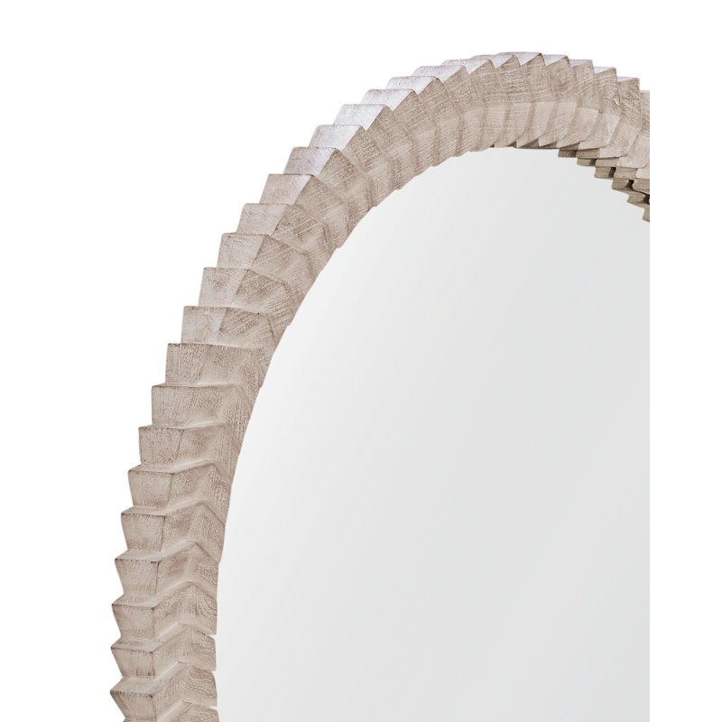 Miroir mural en bois sculpté Claire - Élégance traditionnelle avec touche moderne
