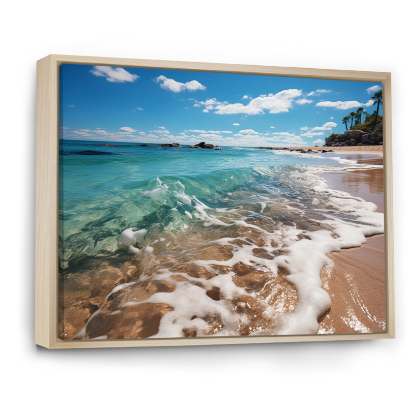 Seaside Rhythms sur impression sur toile, H 34 po x l 44 po, Cadre naturel flottant