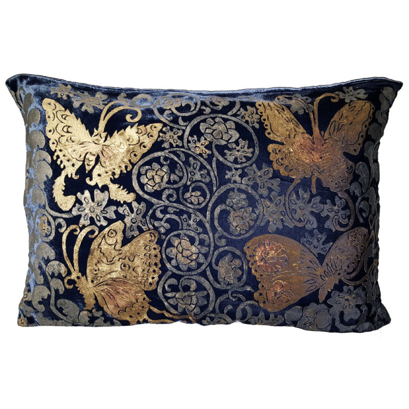Butterflies I Velvet Rectangular Pillow Cover