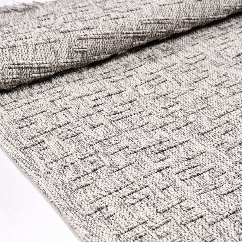Tapis gris moderne lavable à la machine, Rectangle 2 pi 8 po x 5 pi
