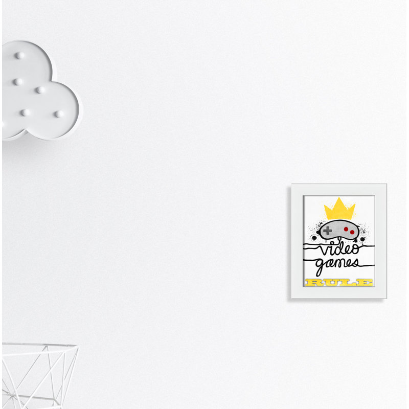 Impression de papier règle de jeux vidéo, H 10 po x l 8 po x P 0,63 po, Cadre blanc