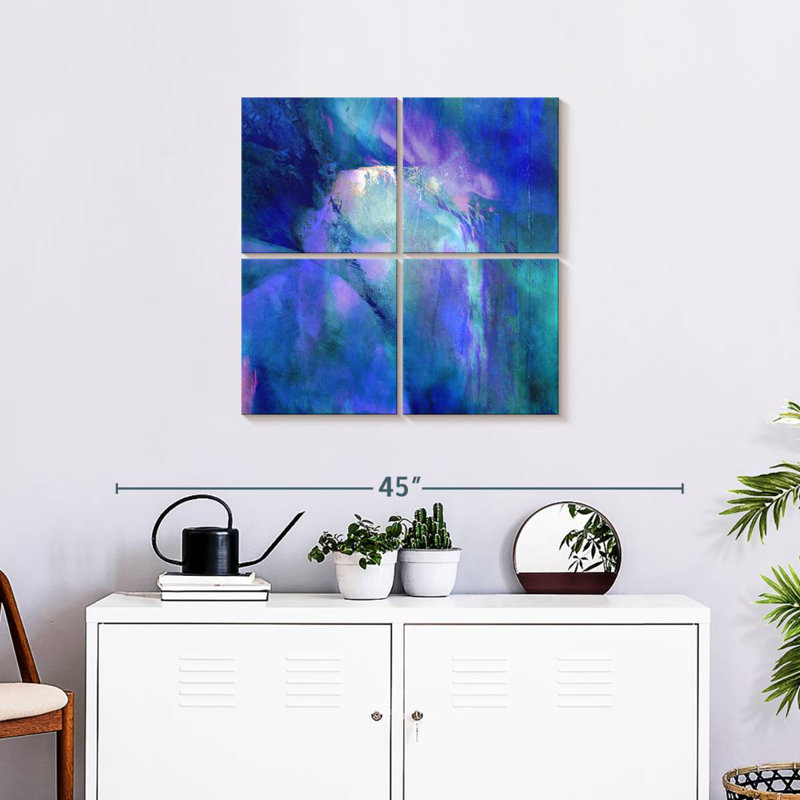 Harmony In Blue And Purple, H 26 po x l 26 po