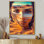 Désert, femme, oasis, beauté I - femme, double exposition murale