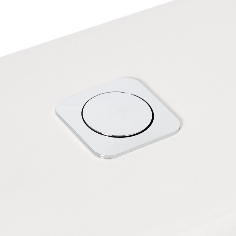 Grayvik 1.28 GPF Two Piece Elongated Toilet, Black/White/Polished Chrome