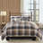 6 Piece Printed Herringbone Quilt Set With Throw Pillows Neutral-108977435