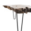 Table basse de salon en bois de teck brun fait à la main avec pieds en épingle à cheveux en métal noir, 43 po x 24 po x 17 po-2099701978