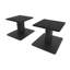 Pieds de haut-parleur de bureau universels avec gestion des câbles SP6HD Kanto, paire, noir mat-43078702