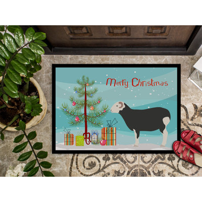 Tapis d’extérieur antidérapant de noël herwick ovine Kara