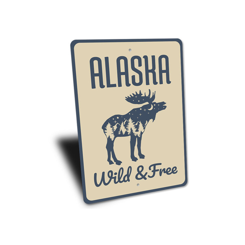 Panneau Alaska Wild and Free, H 14 po x l 10 po x P 0,04 po