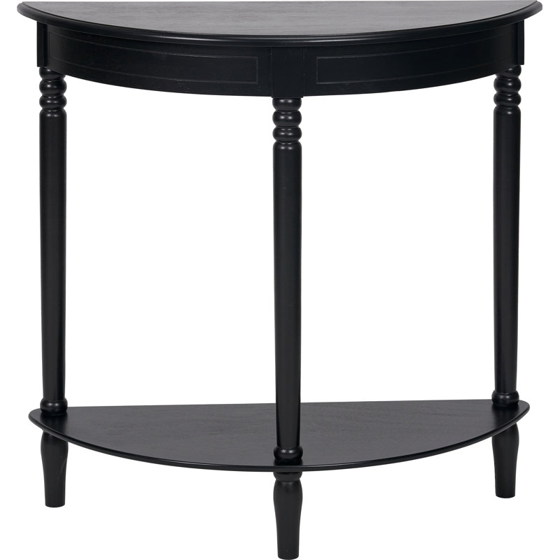 Callum 80cm Solid Wood Console Table, Black