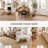 Laia Jute Striped Area Rug / Natural Tan & Brown Woven Rugs for Living Room for Farmhouse Decor-1868759507