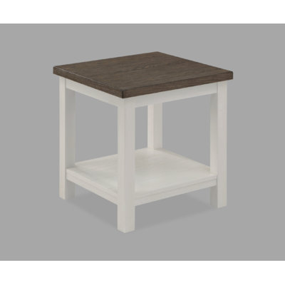 Table de bout de style campagnard avec plateau rectangulaire en bois 1pc
