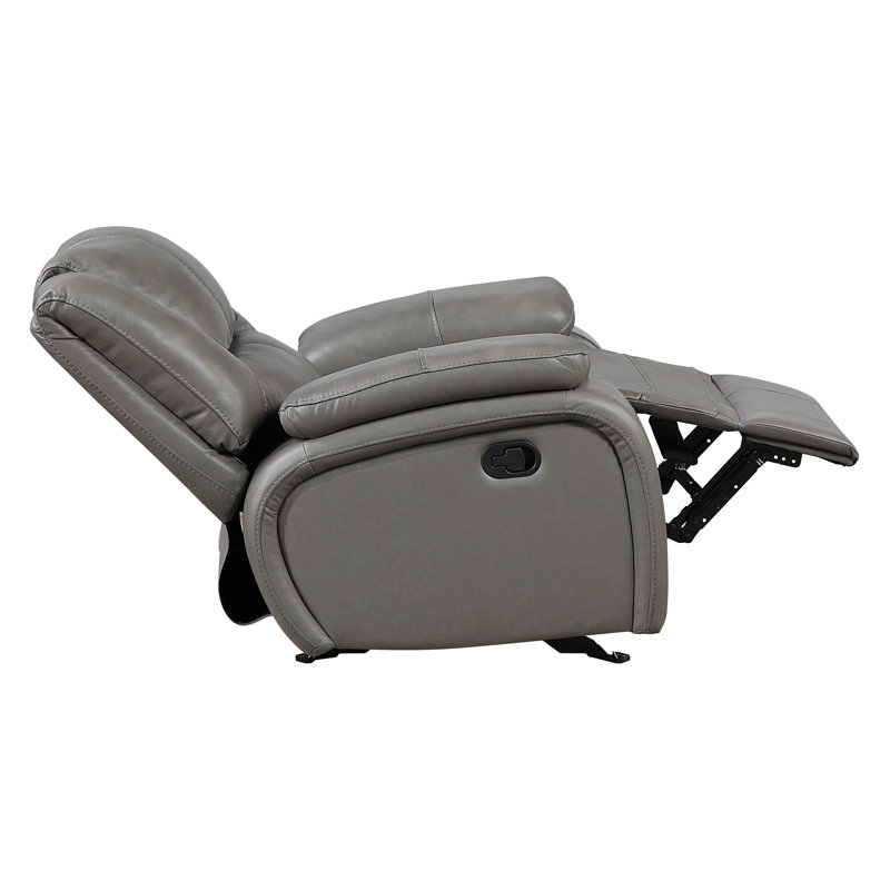 Ensemble de canapés inclinables en cuir gris Ensemble de canapé-lit 3 pièces Luxury Comfort