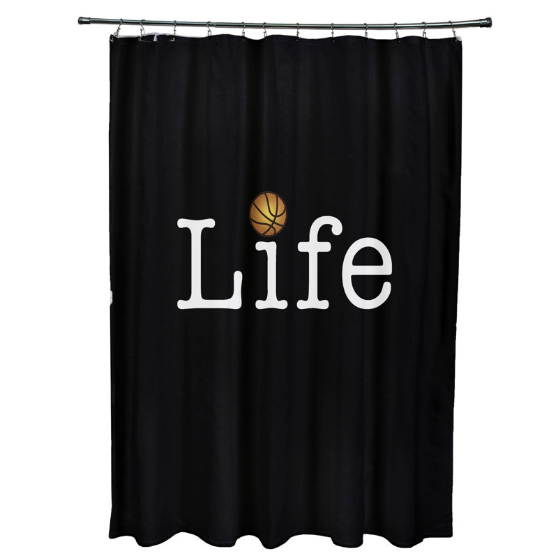 Rideau de douche simple Mablethorpe, Noir