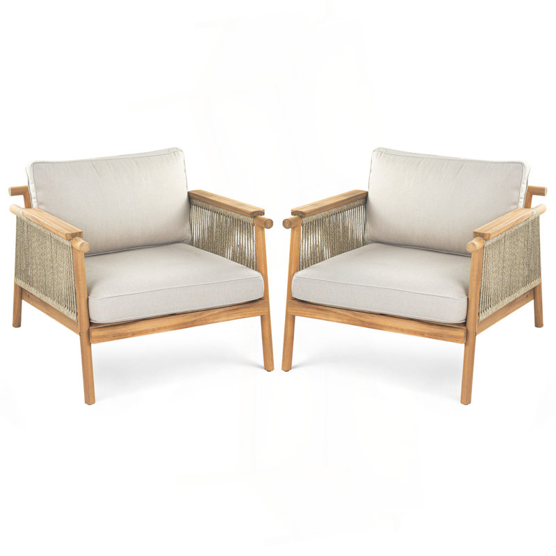 Fauteuil club d'extérieur Sumbawa, ensemble de 2