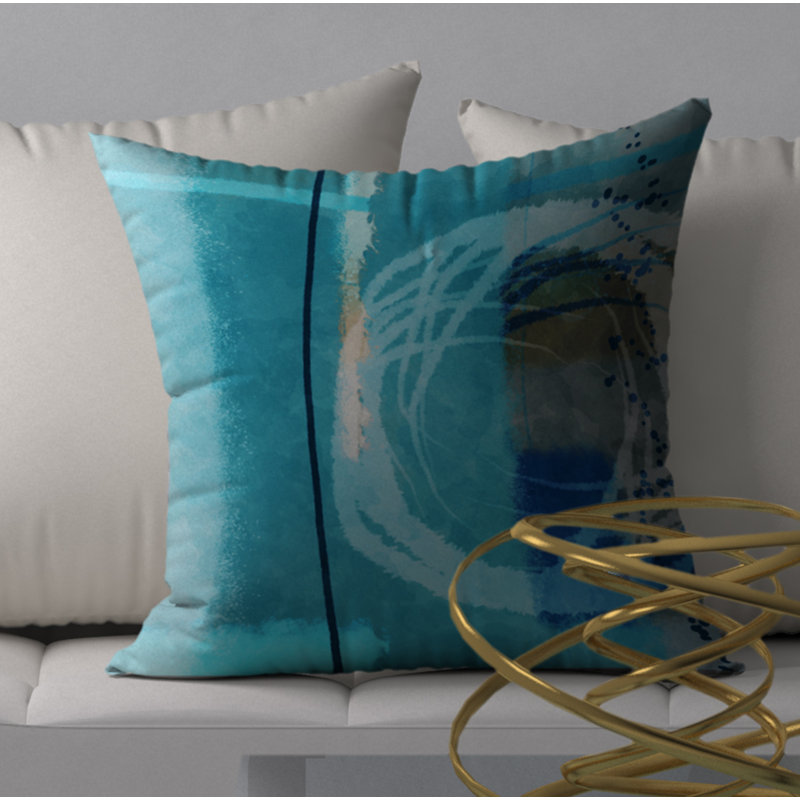 Abstract Reversible Throw Pillow, 24" x 24"