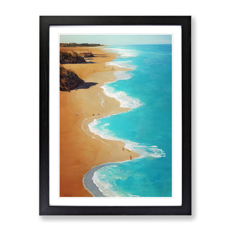 Edge Of The Beach - Single Picture Frame Print, Black, 64cm H x 46cm W