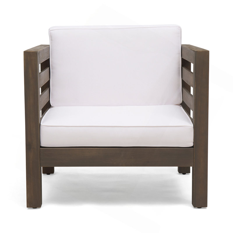 Fauteuil club Oana, Blanc, Gris