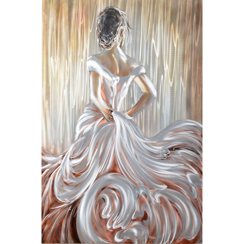 «The Lady in Peach», peinture sur métal
