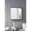 Miroir carré 32 po x 32 po avec cadre en bois - salon, salle de bain, entrée. Style ravissant, bords arrondis. Miroir 29,9 po x 29,9 po, 50% bois de pin, 25%, 19,6 lb, bordure en bois brun simple-109881824-109881825