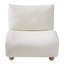 Chaise d'appoint rembourrée moderne Vernon avec silhouette courbée, coussins de dossier doubles et pieds en bois-129452197-129452198