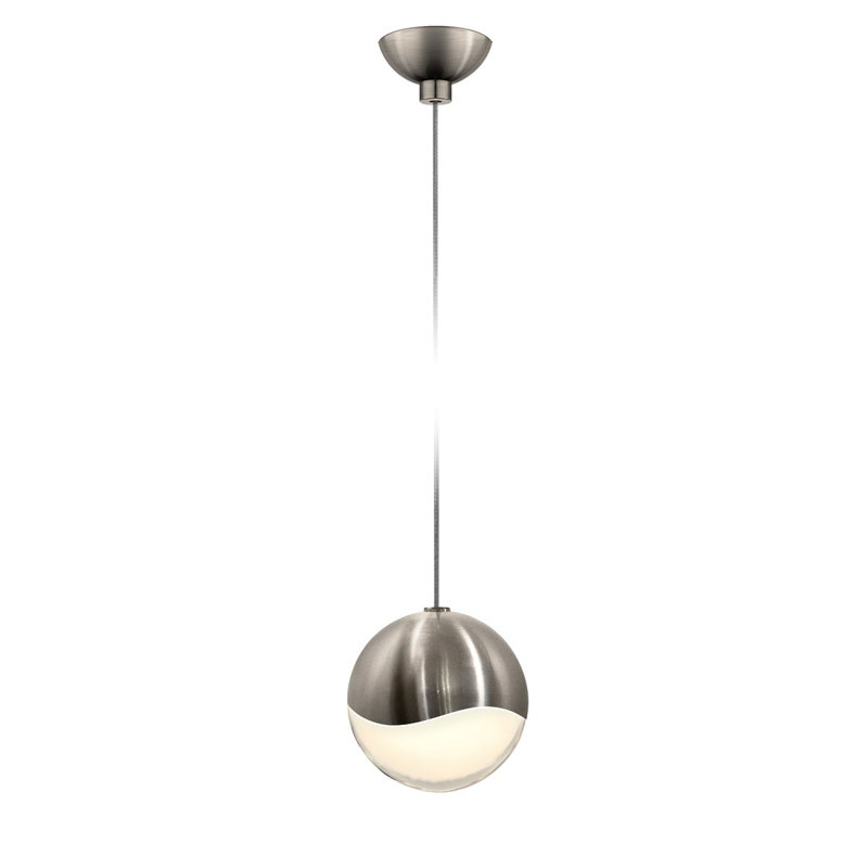 Grapes 1 - Light LED Pendant, 3.25" H x 3.25" W x 3.25" D, Satin Nickel