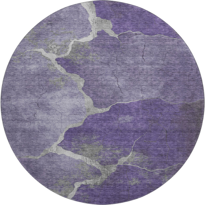 Premium Machine Washable Farolt AMF1889 Abstract Rug/AMF1889PP, Round 8'