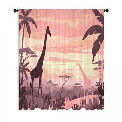 Rideau transparent en polyester Natajah