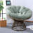Ergonomic Accent Chairs With 360° Swivel, Steel Frame, Modern Style For Home & Outdoor