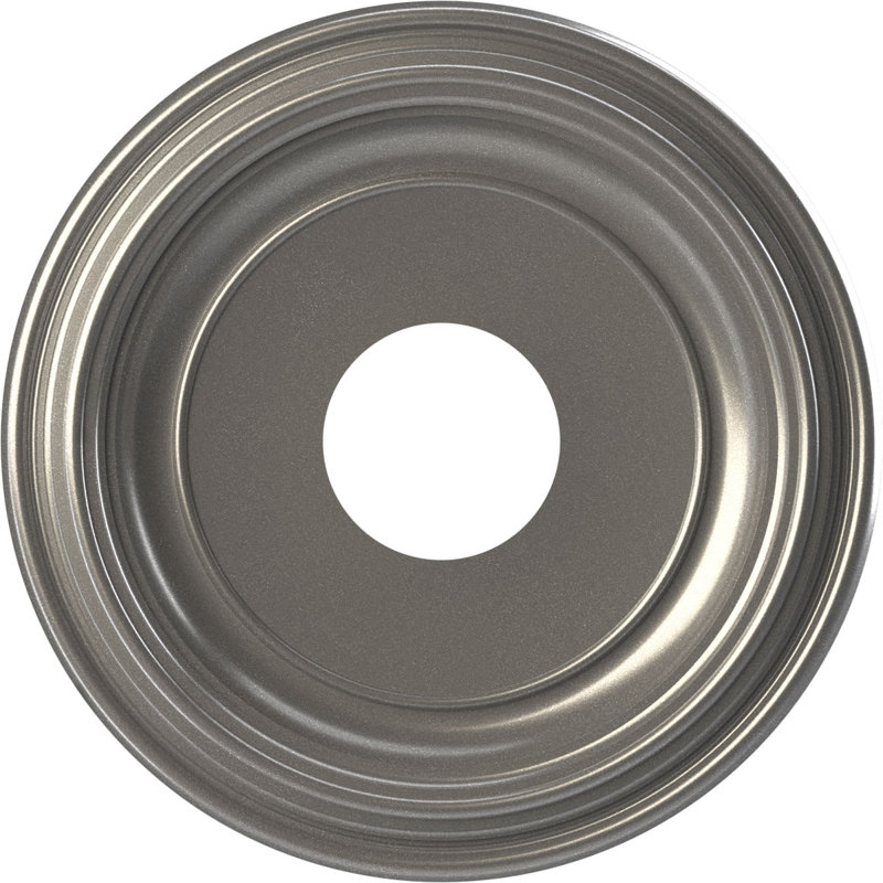 Traditional Traditional Thermoformed PVC Ceiling Medallion, Aged Dark Steel, 13" H x 13" W x 1.25" D