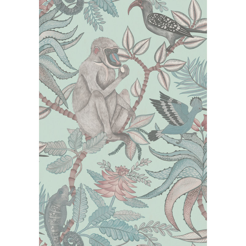 Ardmore Savuti 33' L x 20.5" W Wallpaper Roll, Duck Egg