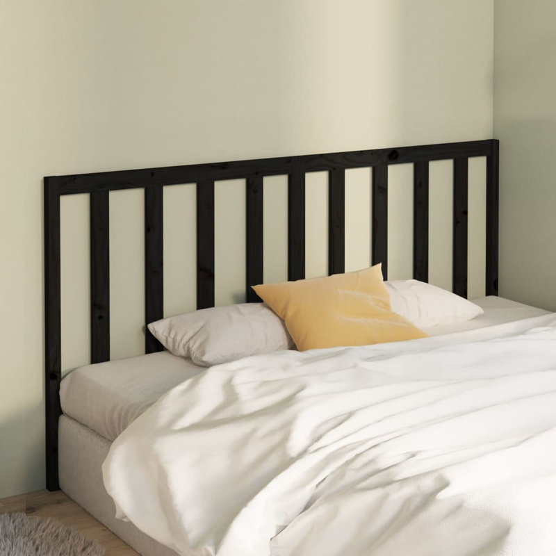 Meiners Solid Wood Headboard, 186 x 100 cm, Black