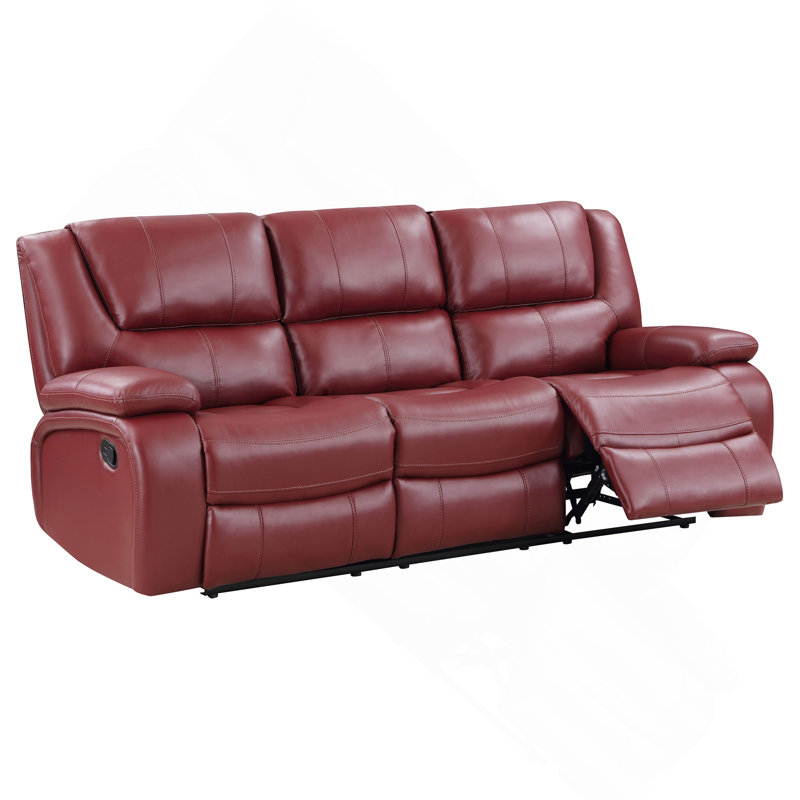 Ensemble de canapé inclinable rouge 2 pièces, Rouge