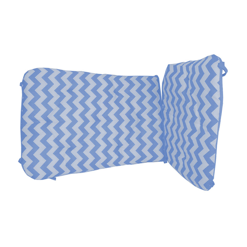 Kinzie Outdoor 1.5'' Rocking Chair Seat / Back Cushion, Blue