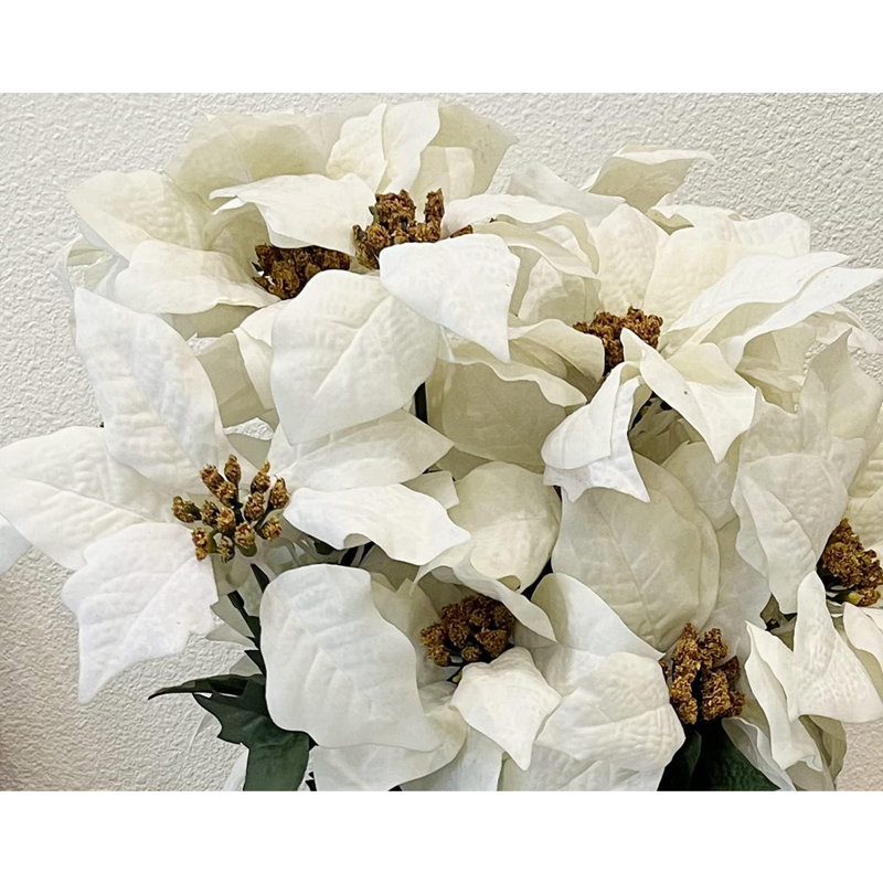 Bouquet de Noël avec 10 feuilles de houx artificielles et baies pour décorations de Noël, fausses fleurs