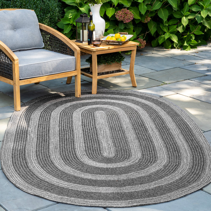 Tapis intérieur / extérieur Catharine, Ovale 7 pi 6 po x 9 pi 6 po