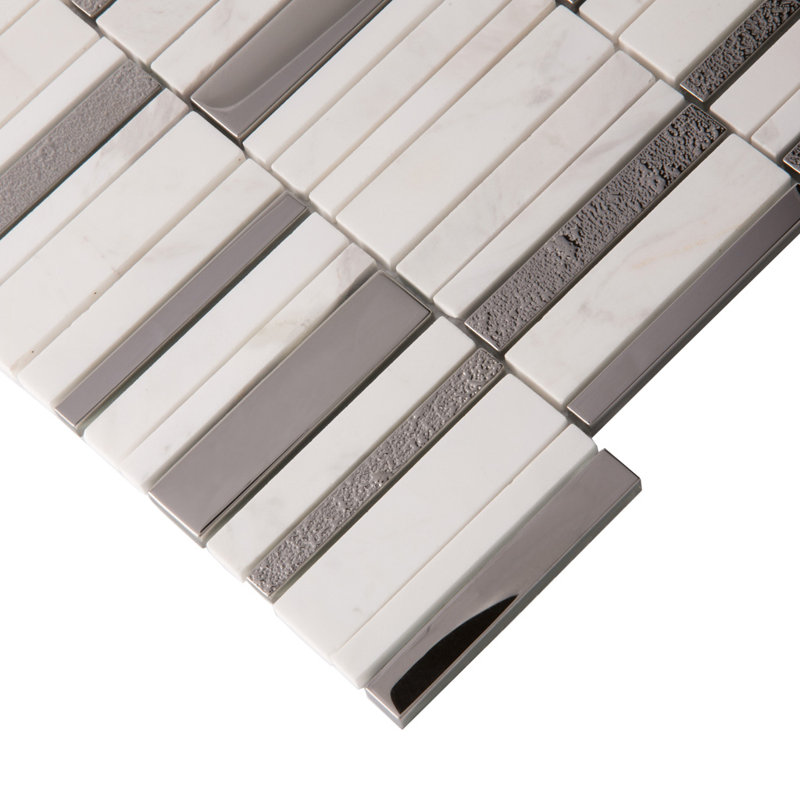 Carreau de mosaïque en verre 4 po x 1 po pour mur et plancher