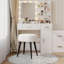 Tabouret de coiffeuse Teddy Velvet